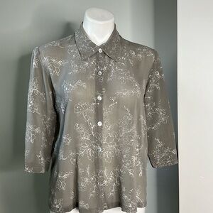 Carol Little Vintage Silk Blouse size 12